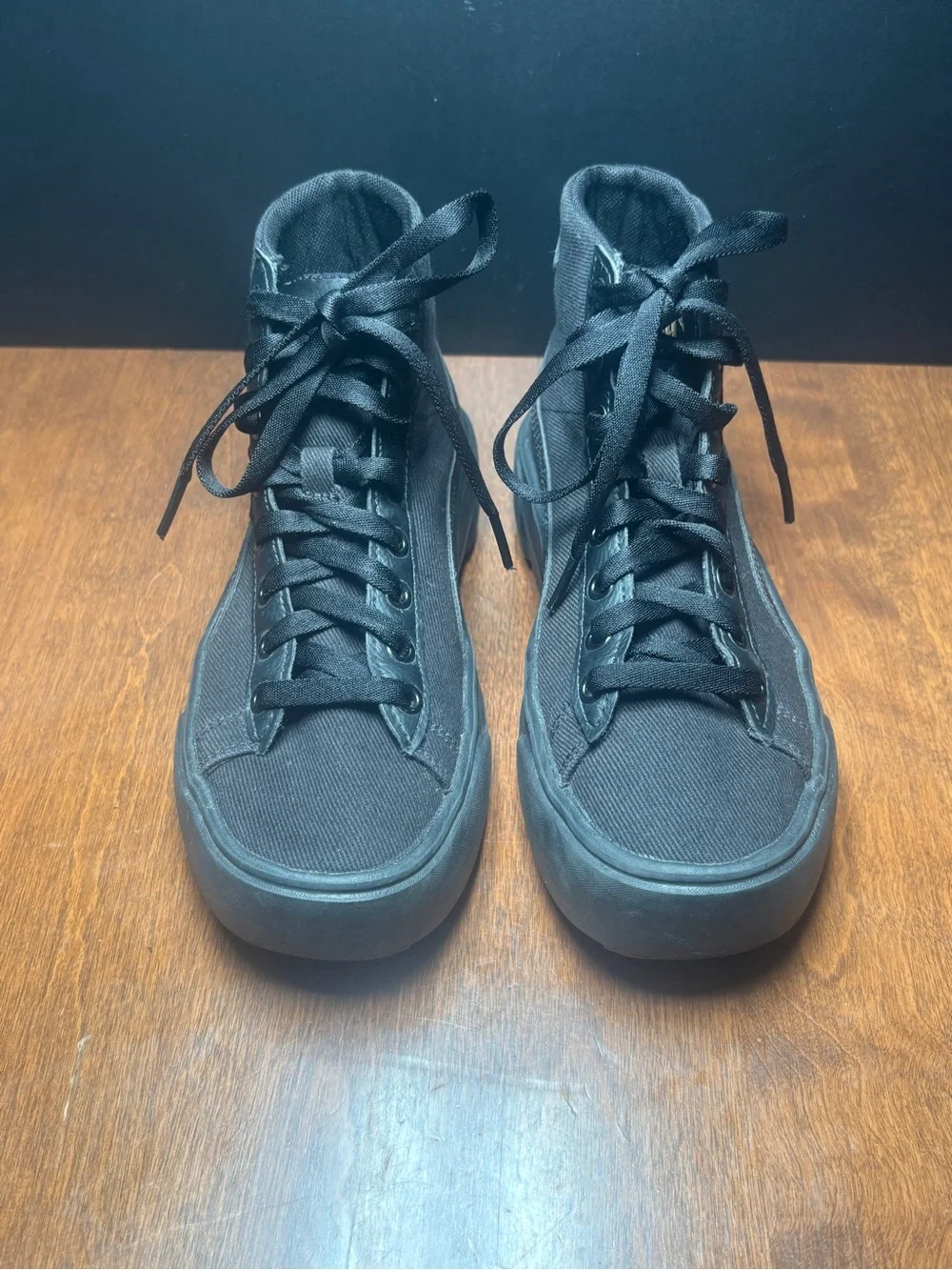 PUMA Kaia Mid Black Gold Platform Sneakers - US Wn's 6.5
